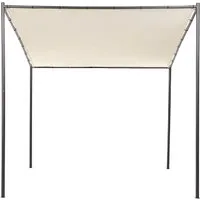 Beliani Pergola Beige & Schwarz 282x282 cm von Beliani