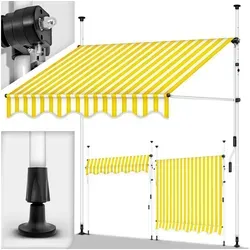 tillvex Balkonmarkise Gelenkarm 300 cm in gelb von tillvex