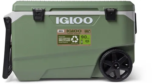 Igloo Ecocool 90 Roller Passiv-Kühlbox Isolierbox Camping 85 Liter grün 1791902