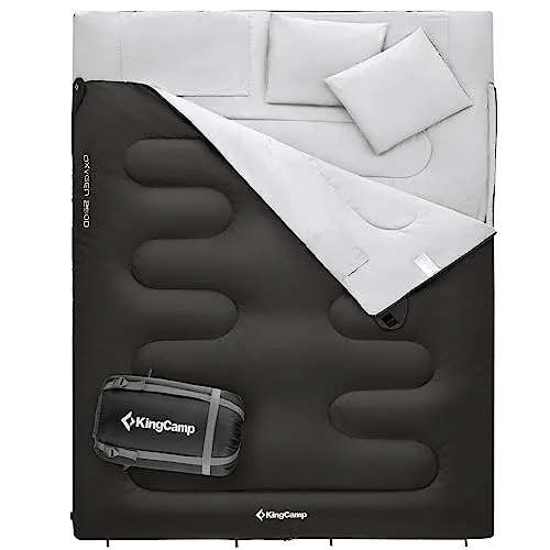 KINGCAMP Deckenschlafsack Oxygen 250 D - 2 Personen XL Schlafsack für -3°C - Schlafsäcke - Der geräumige KINGCAMP Oxygen 250D Deckenschlafsack hält auch bei kühlen Nächten kuschelig warm und bietet Platz für 2 kleinere Personen.
