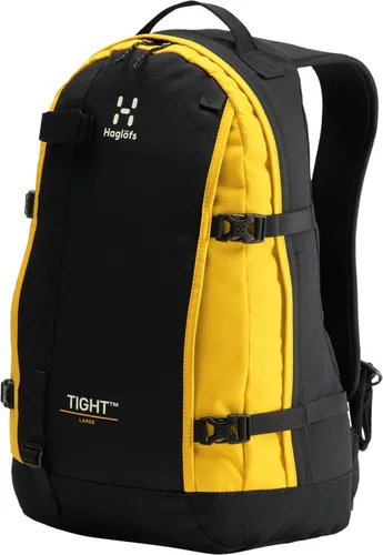 Tight Large true black/pumpkin yellow Rucksack - Wetterfester Rucksack aus 100 % recyceltem Material, mit anatomisch geformtem Schultergurt und praktischen Taschen für optimalen Komfort und Sicherheit.
