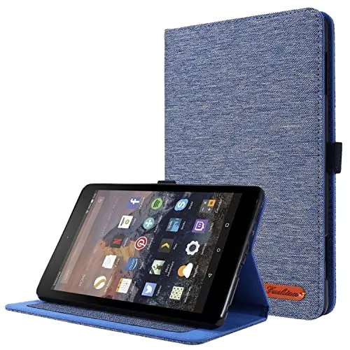 König Design Schutzhülle kompatibel mit Amazon Kindle Fire HD 10 2021 Hülle Case Tasche Klapphülle, Farbe:Blau