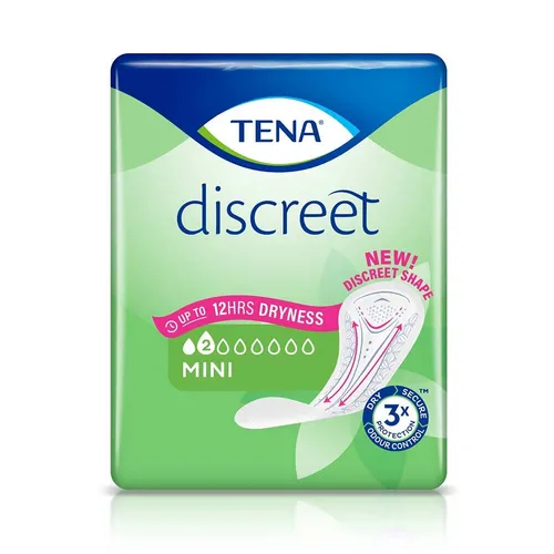 TENA Discreet Mini Sparpaket (6 x 30 Stück) - Inkontinenzeinlagen für leichte Blasenschwäche, mit microPROTEXTM Technologie für optimalen Schutz und Diskretion, 20% dünner für mehr Tragekomfort.