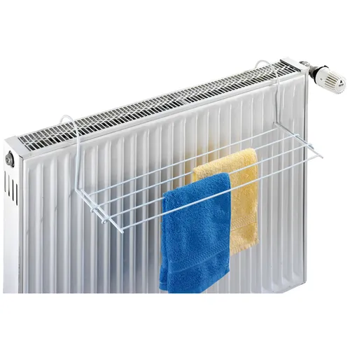 WENKO Heizkörper-Wäschetrockner - Wäscheständer für Heizkörper, einfacher Aufbau und platzsparendes Design, ideal für kleine Räume. Material: Chrom, Länge: 57 cm.