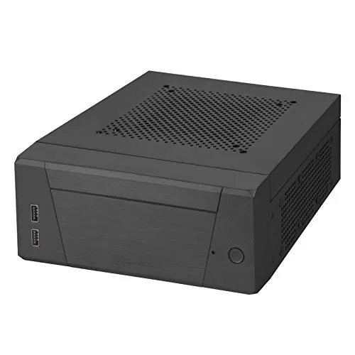 SilverStone SST-ML10B - Kompaktes Mini-ITX HTPC Gehäuse - PC-Gehäuse mit modularer Bauweise, ideal für individuelle Konfigurationen und Platzersparnis, inklusive VESA-Montageplatte für flexibles Setup.