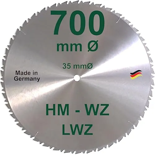 HM Sägeblatt 700 x 35 mm LWZ Hartmetall Präzision Kreissägeblatt 700mm Wechselzahn mit Spanabweiser für Naturholz Brennholz Hartholz Leimholz Wippsäge Tischkreissäge Kreissäge Kappsäge Brennholzsäge