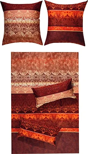 Erwin Müller Bettwäsche Mako-Satin, Wende-Kissenbezug 80x80 cm / 200x220 cm, rot - Verleihen Sie Ihrem Schlafzimmer mit der Erwin Müller Mako-Satin Bettwäsche einen modernen Look. Der edle Schimmer und der praktische Reißverschluss sorgen für ein angenehmes Schlafklima und einfache Handhabung.