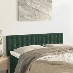 vidaXL Kopfteile 2 Stk. Dunkelgrün von vidaXL