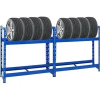 PROREGAL Reifenregal Tiger 2x 100 x 110 x 35 cm – Platz für bis zu 16 Reifen - Das stabile Reifenregal TIGER von PROREGAL bietet mit verstellbaren Ebenen Platz für bis zu 16 Reifen. Ideal für die sichere Lagerung von Sommer- und Winterreifen in deiner Garage oder Werkstatt.