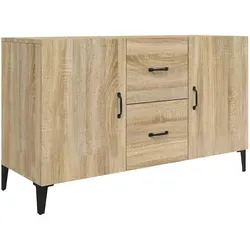furnicato Sideboard Braun, 100x60x36 cm, Holzwerkstoff für Wohnzimmer - Praktisches Sideboard aus hochwertigem Holzwerkstoff, das mit 2 Türen und 2 Schubladen reichlich Stauraum bietet. Stilvolles Design und einfache Reinigung machen es zur idealen Wahl für Ihr Zuhause.