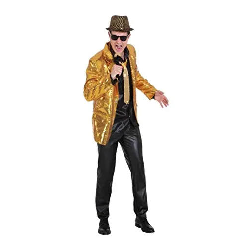 Faschingskostüm Herren Show Jacket mit Pailletten gold (56/58)
