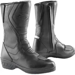 Büse D20 Touring Stiefel schwarz Damen 37 - Motorradstiefel aus PU-beschichtetem Leder, wasserdicht und atmungsaktiv dank Hipora®-Membrane. Ideal für Tourenfahrerinnen mit individuell einstellbarer Wadenweite und hoher Sicherheit durch Verstärkungen.