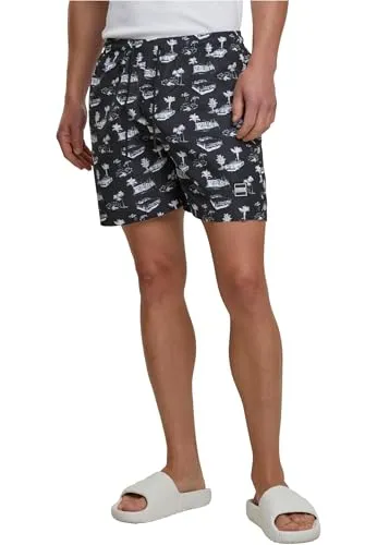 Urban Classics Herren Swim Shorts – Schnelltrocknende Badehose mit Innenslip und Taschen - Leichte Herren Swim Shorts aus strapazierfähigem Material – ideal für Strand, Pool und sportliche Aktivitäten. Mit elastischem Bund und praktischem Innenmesh für hohen Tragekomfort und Sicherheit.