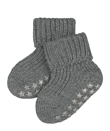 FALKE Unisex Baby Stoppersocken Catspads Cotton B Hp Baumwolle rutschhemmende Noppen 1 Paar, Grau Light Grey Melange 3390, 80-92