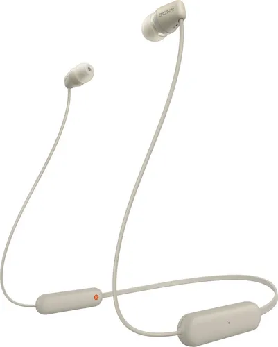 Sony kabellose WI-C100 In-Ear-Kopfhörer in beige von Sony
