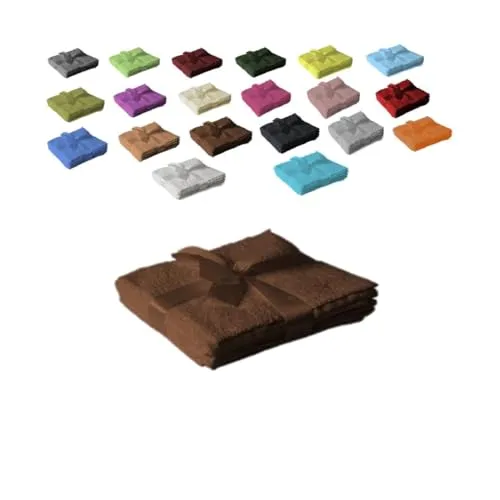 EXKLUSIV HEIMTEXTIL Seiftuch 4er Set 30 x 30 cm Schokobraun