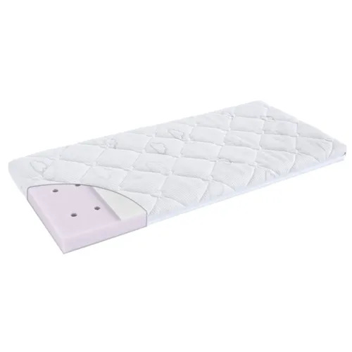 Träumeland Matratze brise light 90 x 50 + 90 x 10 für Beistellbett - 2-teilige Matratze für Beistellbetten, ideal für einen gesunden Schlaf Ihres Babys mit optimaler Druckentlastung.