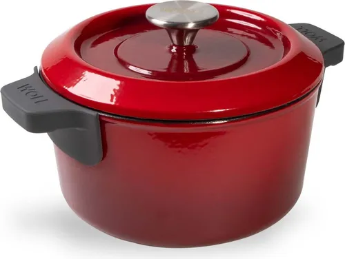 WOLL Iron Topf mit Deckel 18 cm in Chili Red