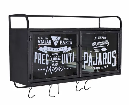 Metallschrank Industrie Wandschrank Wandregal Küchenschrank & Handtuchhalter