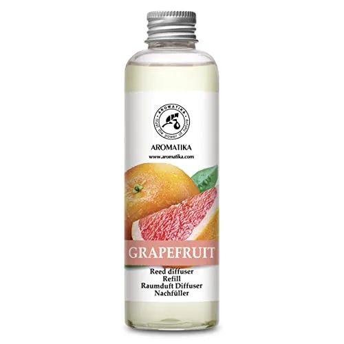 Raumduft Nachfüllflasche Grapefruit 200ml - Intensiv und Langanhaltend Natürlicher Raumduft - Nachfüller zum Büro - Boutique - Restaurant - Aromatherapie - von Aromatika