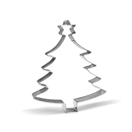 Keewah Weihnachtsbaum mit Stern 13,8 cm Edelstahl - Ausstechform - 1 Stück