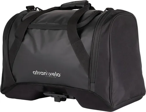 Atran System Sporttasche, Schwarz, 48x34x26 cm - Fahrradtaschen, robuste Sporttasche mit optimaler Passform und vielseitigen Einsatzmöglichkeiten für Sport und Freizeit.