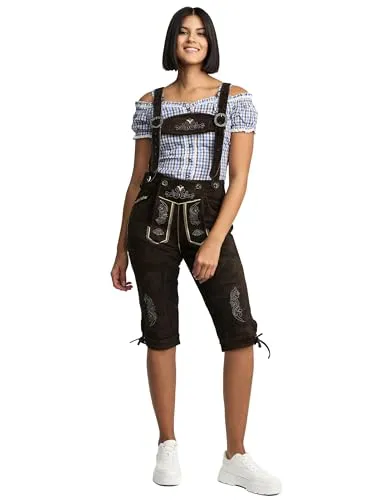 Produktbild STEIGENHÖFER Damen Kniebund Trachtenlederhose aus Veloursleder