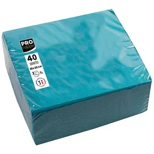 PROnappe Servietten türkis 2-lagig 38,0 x 38,0 cm, 40 St. in türkis von PROnappe