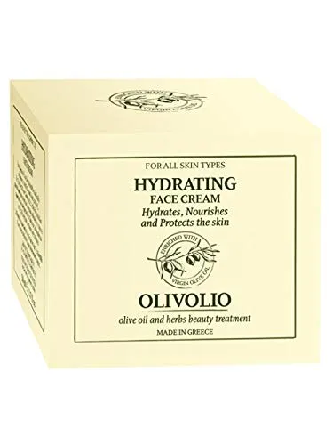 OLIVOLIO Feuchtigkeitscreme / Gesichtscreme mit 86% natürlichen Inhaltsstoffen und 100% Bio extra natives Olivenöl / Hyaluronsäure