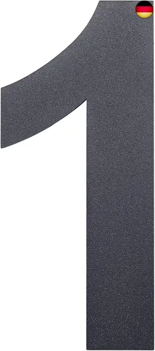Edelstahl Hausnummer Höhe 15.3cm/6in Hausnummer Anthrazit massivem Stahl in