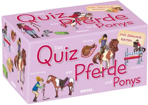 Das Quiz der Pferde und Ponys - Gesellschaftsspiel für Pferdefans mit über 80 Fragen zu Rassen, Pflege und Disziplinen – perfekter Spaß für echte Pferdenarren!