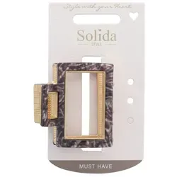 Solida Haarklammer rechteckig bordeaux in rot von Solida