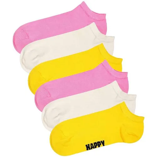 HAPPY SOCKS Happy Socks Unisex Sneaker-Socken, 6er Pack - Solid Socks Low, Baumwollmischung, einfarbig