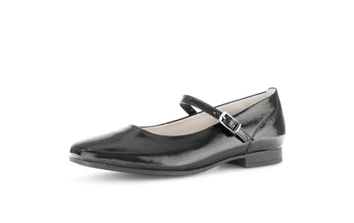 Gabor Damen Riemchenballerinas, Frauen Flats,Best Fitting,Sommerschuhe,Slipper,Ballerina-Schuhe,Ballett-Schuhe,flach,schwarz,37.5 EU / 4.5 UK