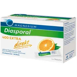 Magnesium Diasporal 400 Extra Direkt Granulat 50 St - Nahrungsergänzungsmittel für eine schnelle Magnesiumversorgung, ideal zur Unterstützung der Muskelfunktion und zur Verringerung von Müdigkeit.