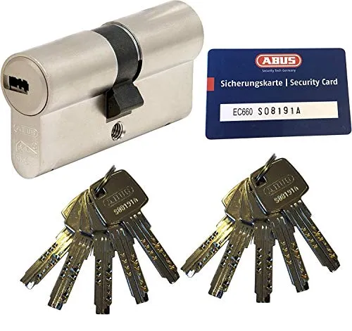ABUS EC660 Profil-Doppelzylinder 28/34mm - Schließzylinder mit Not- und Gefahrenfunktion, hochwertigem Bohrschutz und Sicherungskarte für zusätzlichen Kopierschutz – ideal für maximale Sicherheit.