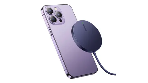 Baseus Simple Mini3 ładowarka magnetyczna MagSafe Qi 15W fioletowa 6932172623289