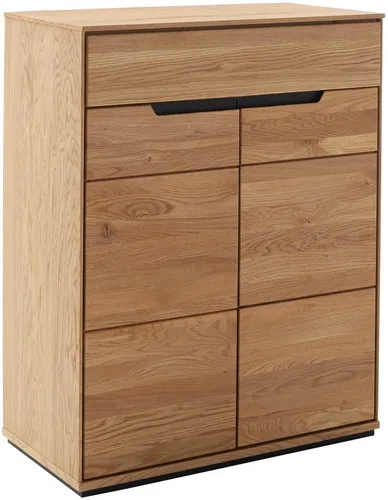 MCA living Schuhschrank Araya Kommode, 79 cm Breite, gedämpfte Türen und Schubkasten - Die Araya Kommode kombiniert edle Wildeiche mit funktionalem Design. Ideal für Flur oder Wohnbereich, bietet sie großzügigen Stauraum und eine warme Ausstrahlung.