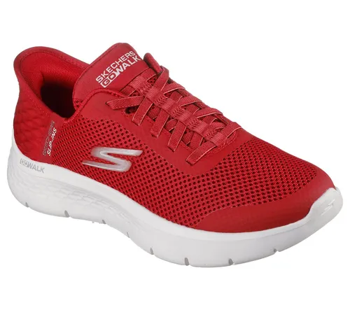 Skechers GO WALK FLEX-GRAND ENTRY Slip-On Sneaker rot 35 EU - Sportlicher Slip-On Sneaker in Größe 35, rot. Mit atmungsaktivem Obermaterial und Skechers Hands Free Slip-ins® für einfaches Anziehen. Ideal für den täglichen Komfort und leicht zu reinigen.