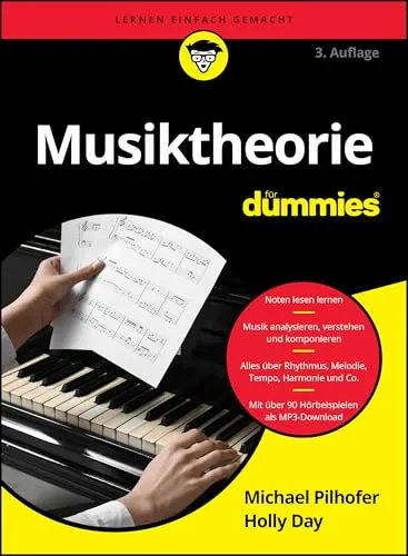 Musiktheorie für Dummies - Einsteigerfreundliches Buch zur Musiktheorie, ideal für Musikliebhaber und Studenten, um grundlegende Konzepte einfach zu verstehen.