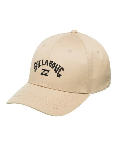 BILLABONG Arch Snapback Cap für Herren, beige (gravel) - Stylische Snapback-Cap aus 80% Polyester und 20% Baumwolle, mit gebogenem Schirm und Billabong-Stickerei – perfekt für einen lässigen Look.