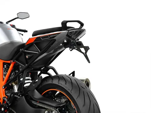 ZIEGER Kennzeichenhalter für KTM 1290 Super Duke GT - Hochwertiger Kennzeichenhalter für KTM 1290 Super Duke GT, witterungsresistent und ohne TÜV-Eintragung. Verstellbarer Neigungswinkel und sportliche Optik.