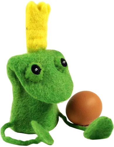 Filz Eierwärmer, handgemachte Filzdekoration aus Nepal, Filztier - Froschköni