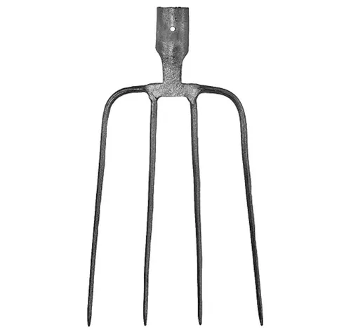 Produktbild PROREGAL® Spatengabel Dunggabel Mistgabel Mistforke Heugabel Streugabel, 4 Zinken, pulverbes