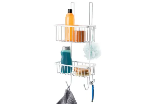 bremermann Duschregal zum Einhängen, 2 Körbe in weiß