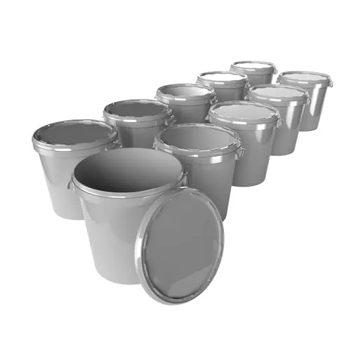 Eimer mit Deckel 30 Liter Made in Germany in grau von FixedByU