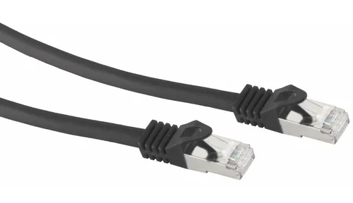 RJ45 Patchkabel S/FTP (PIMF), m. CAT.7 Rohkabel, 2 m, schwarz