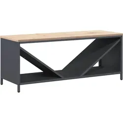 vidaXL Brennholzregal mit Holzplatte Anthrazit 100,5x35,5x40 cm - Aschesauger: Robustes Kaminholzregal mit Holzplatte, ideal zur übersichtlichen und luftigen Lagerung von Feuerholz für einen warmen Winter.