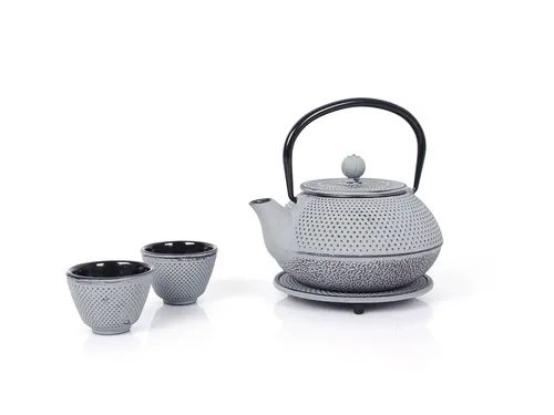 Echtwerk Teeservice aus Gusseisen - Vintage Teekanne 0,8 L mit Sieb - Teekocher im Vintage-Design, ideal für lose Teezubereitung. Gusseisen sorgt für gleichmäßige Erwärmung und bewahrt den authentischen Geschmack. Perfekt als stilvolles Geschenk!