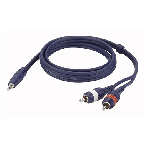 DAP Audio FL30 - Adapterkabel 2 x RCA Chinch male / 3,5mm Klinke stereo male 6m